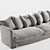 Uniqwa Singita 3-Seater Sofa 3D model small image 2