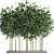 Tropical Bamboo Plant in White Vase 3D model small image 3