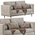 Mid-Century Tufted Seat Sofa 3D model small image 4