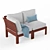 Modern Outdoor Furniture Set 3D model small image 2