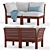 Modern Outdoor Furniture Set 3D model small image 3