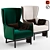 CPRN Homood Bergere Chair: Classic Elegance 3D model small image 1