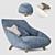 Cozy High Back Love Sofa 3D model small image 7