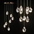 Crystal Deluxe Chandelier: Elegant K9 Crystal Pendant Lights 3D model small image 1