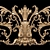 Elegant Baroque Carved Trim - Perfect for CNC and Render 3D model small image 3
