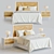 Riviera Bed in Classic White 3D model small image 1