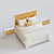 Riviera Bed in Classic White 3D model small image 6