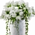 Elegant White Flower Bouquet 3D model small image 2