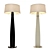 Orlando Torch Lamp: Elegant Wood & Brass Design 3D model small image 5