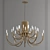  Modern LED Iron Chandelier: THEPALM 3D model small image 1