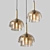 Golden Amber Pendant Lamp 3D model small image 9