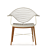 ABBA Chair: Stylish Wood & Fabric 3D model small image 5