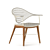 ABBA Chair: Stylish Wood & Fabric 3D model small image 6