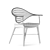 ABBA Chair: Stylish Wood & Fabric 3D model small image 7