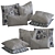 Cozy Comfort Pillows Collection 3D model small image 1