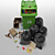 Dual Trash Can Set: Bin, Bags & Trashes 3D model small image 1
