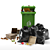 Dual Trash Can Set: Bin, Bags & Trashes 3D model small image 3