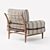 Handcrafted Maple Striped Chair 3D model small image 2