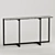 Marble Top Metal Frame Console 3D model small image 2