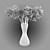 Pure White Chrysanthemum Bouquet 3D model small image 2