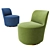Elegant Lounge Chair: Modern Design 3D model small image 1