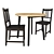 Stylish Gamlared Stefan Dining Set 3D model small image 1