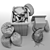 3-Piece Garbage Set: Bag, Bin & Trashes 3D model small image 5