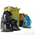 3-Piece Garbage Set: Bag, Bin & Trashes 3D model small image 14