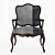 Luxurious Leather Bergere Chair 3D model small image 2