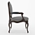 Luxurious Leather Bergere Chair 3D model small image 3