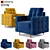 Luxurious Armchair with Askona Amani Design 3D model small image 1