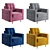 Luxurious Armchair with Askona Amani Design 3D model small image 2