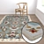Luxury Carpets Collection: Set of 3 High-Quality Textured Rugs 3D model small image 5