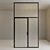 Sleek Glass Partition with Door 3D model small image 3