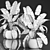 Exotic Plant Collection in Wicker Basket 3D model small image 5
