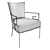 Skylar Bernhardt Metal Armchair: Minimalism, High-Tech, Modern 3D model small image 2