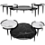 Opera Contemporary AMOS Coffee Table: Sleek Design, Multiple Sizes 3D model small image 1
