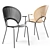 Modern Wood and Steel Trinidad Chair 3D model small image 2