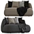 Brioni UP | 2-Seater Fabric Sofa 3D model small image 1