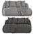 Brioni UP | 2-Seater Fabric Sofa 3D model small image 4