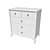 Vintage White Painted Drawers 3D model small image 4