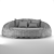 Tricot and Wood Chaise 3D model small image 3