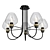 Sleek Black Lumion Ilona Ceiling Chandelier 3D model small image 1