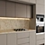 Modern Kitchen 028: Gas Hob, Sink, Oven & Hood 3D model small image 3