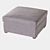 Cozy Velvet Ottoman for Viven Sofa 3D model small image 2