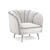 Leone Velvet Armchair: Minimalistic Design, Ultimate Comfort. 3D model small image 2