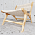 HKLiving Natural Teak Lounge Chair 3D model small image 2