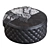 Luxury Buttoned Pouf - Hugo Capitone 3D model small image 3