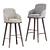 Rustic Elegance Barstool 3D model small image 1