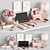 Rose Workplace Set: Stylish and Functional 3D model small image 1